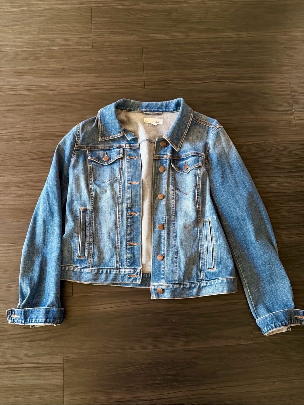 (Old better quality) LOFT Light Blue Denim Jacket - Women's Nearly New